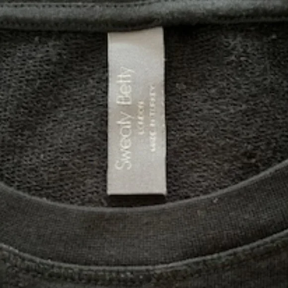 EUC Sweaty Betty After Class Longline Sweatshirt Black - Large US 12 - Picture 5 of 5